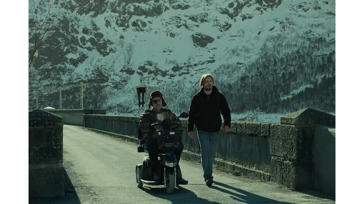 Ragnarok. (L to R) Bjørn Sundquist as Wotan and David Stakston as Magne in Ragnarok. Cr. Courtesy of Netflix © 2023