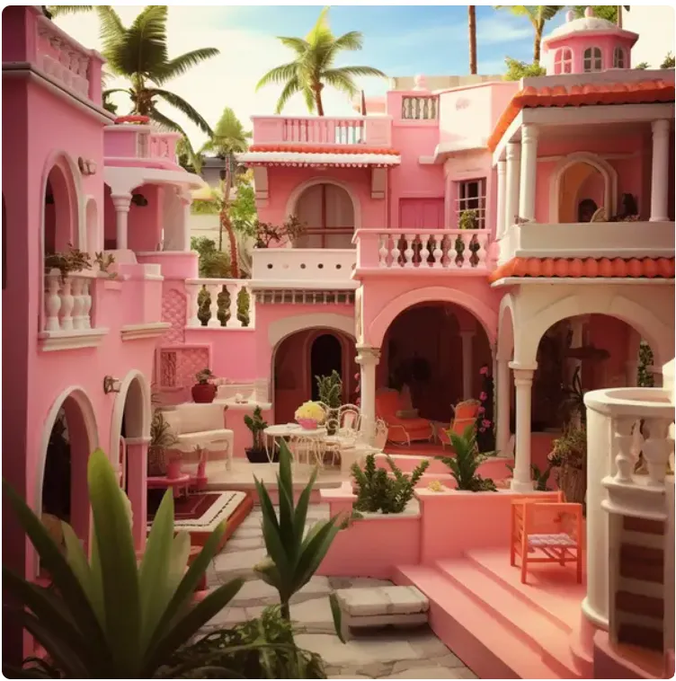 Así es como luciría la casa de Barbie si estuviera en México. Imagen: Buzzfeed.