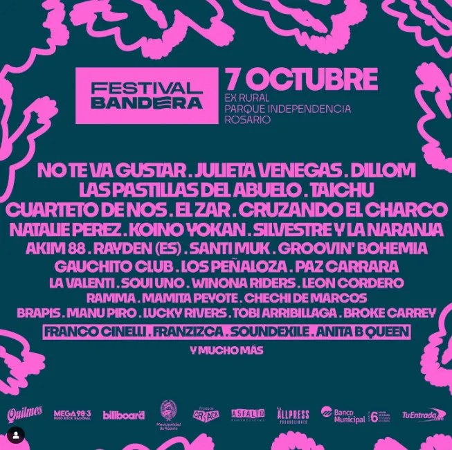 El line up del evento.