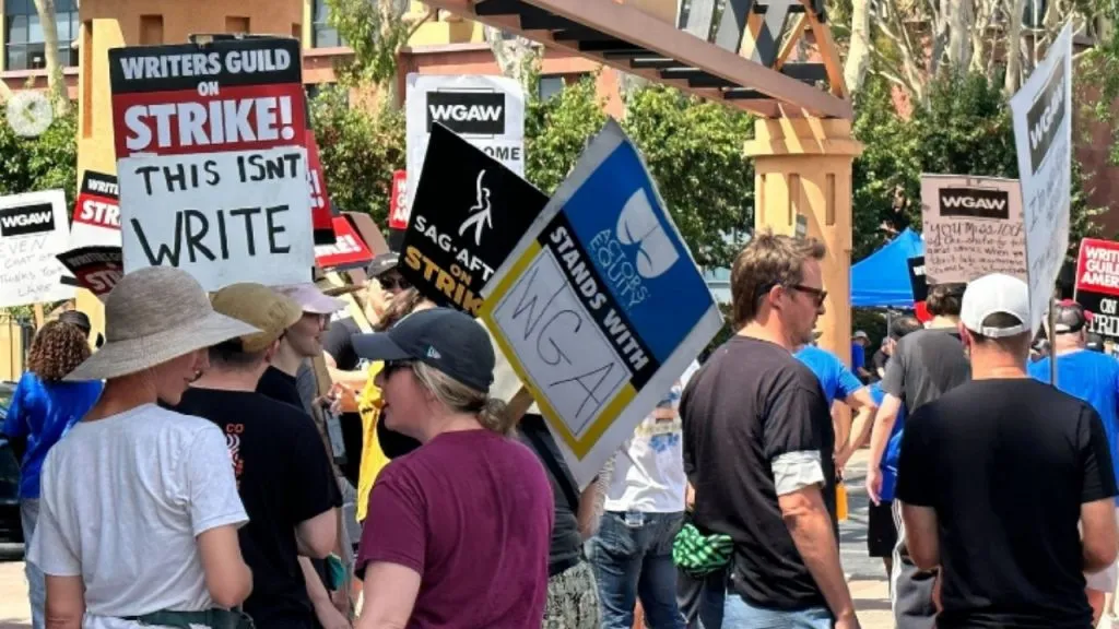 La huelga de actores y guionistas. (Getty)