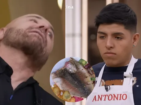 Antonio presentó su plato con el pescado en una posición RARÍSIMA