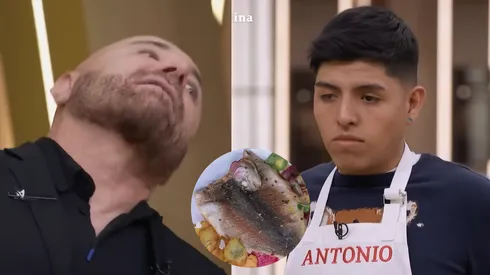 Antonio presentó su plato con el pescado en una posición RARÍSIMA