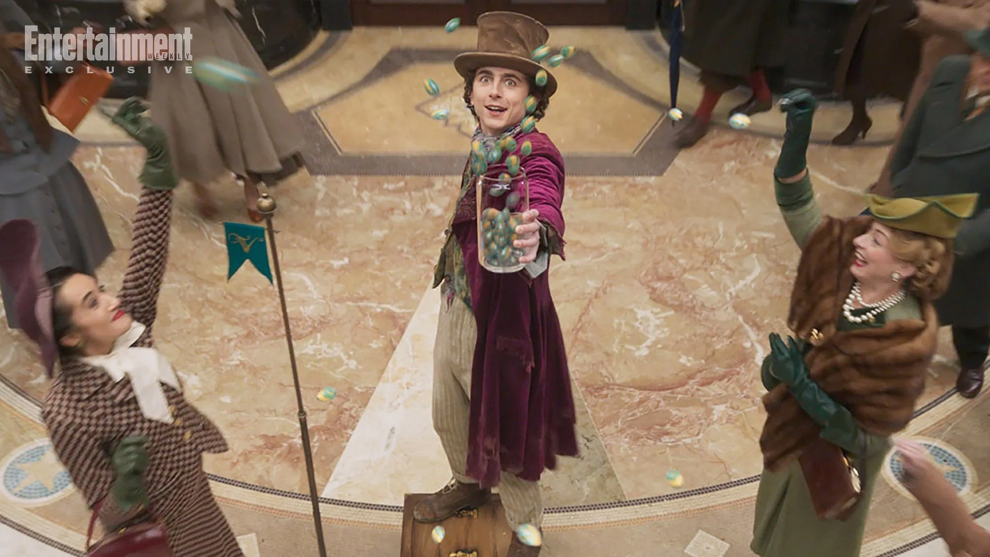 Timothée Chalamet es Willy Wonka (EW)