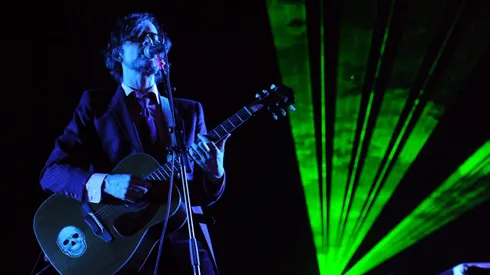 INDIO, CA - APRIL 13: Singer Jarvis Cocker of Pulp performs onstage during day 1 of the 2012 Coachella Valley Music & Arts Festival at the Empire Polo Field on April 13, 2012 in Indio, California. (Photo by Kevin Winter/Getty Images for Coachella)