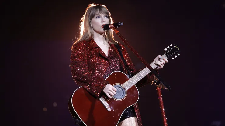 GLENDALE, ARIZONA - MARCH 17: Editorial use only and no commercial use at any time. No use on publication covers is permitted after August 9, 2023. Taylor Swift performs onstage for the opening night of "Taylor Swift | The Eras Tour" at State Farm Stadium on March 17, 2023 in Swift City, ERAzona (Glendale, Arizona). The city of Glendale, Arizona was ceremonially renamed to Swift City for March 17-18 in honor of The Eras Tour. (Photo by Kevin Winter/Getty Images for TAS Rights Management)