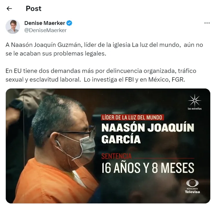 El caso de Las Luz del Mundo ha sido ampliamente seguido por los medios informativos de México. Imagen: Twitter.