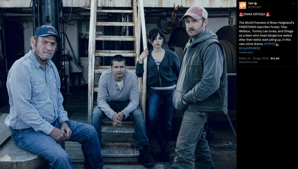 El Festival Internacional de Cine de Toronto compartido la&nbsp;primera imagen oficial de&nbsp;‘Finestkind’ (Twitter @TIFF_NET)