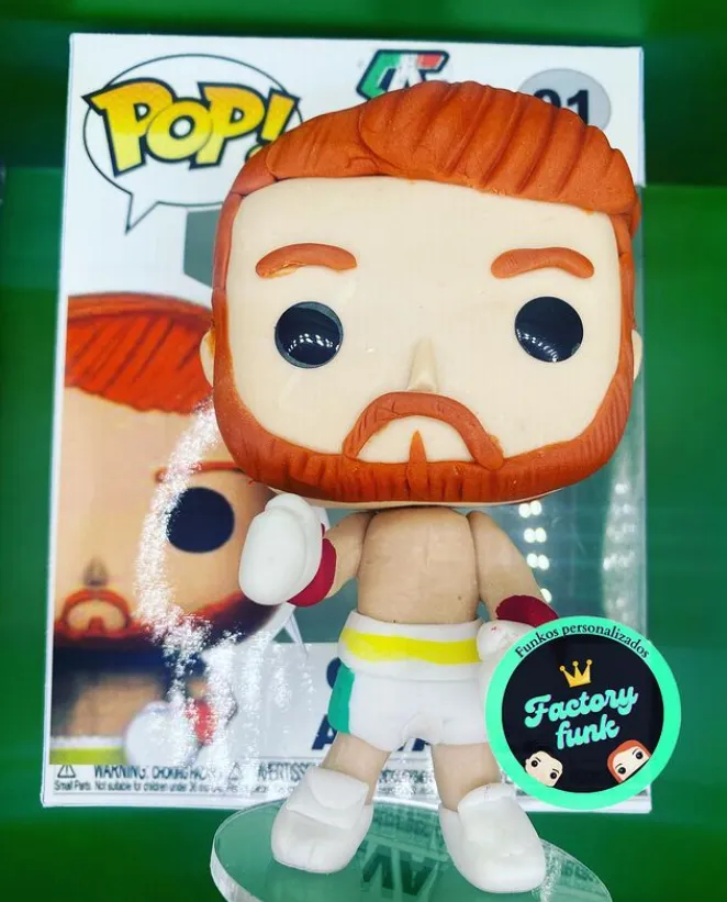 Así se ve el Funko Pop del Canelo Álvarez. Imagen: @factoryfunk.