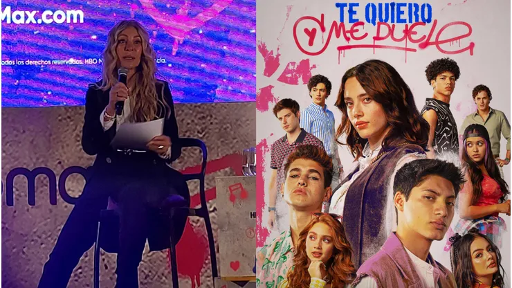 Cris Morena en la presentación de Te Quiero y Me Duele, en Argentina.