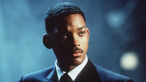 1997 Will Smith as J in the sci-fi action comedy "Men In Black".