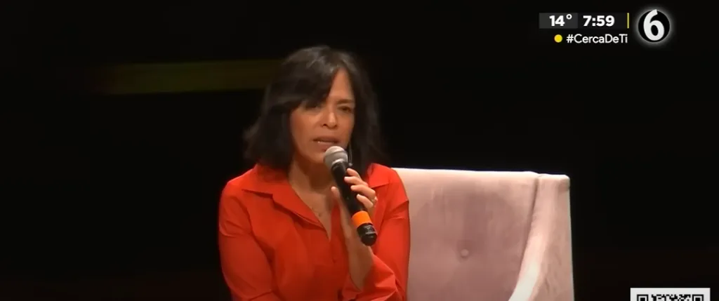 Anabel Hernández expuso la presunta relación de Sergio Mayer con el crimen organizado. Imagen: @TelediarioMx.