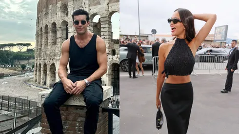 Las celebridades fueron captadas en un momento romántico en Roma