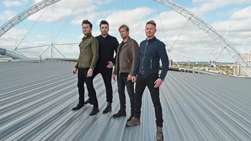 LONDON, ENGLAND - SEPTEMBER 12: Shane Filan, Mark Feehily, Kian Egan and Nicky Byrne of Westlife announce first every show at Wembley Stadium on September 12, 2019 in London, England. (Photo by Eamonn M. McCormack/Getty Images)