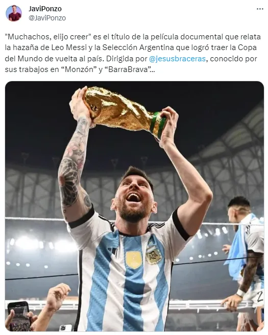 La película se estrena el 14 de diciembre del 2023.