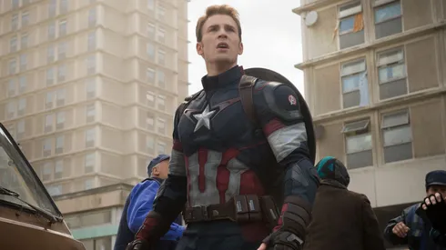 Chris Evans como el Capitán América en el MCU.