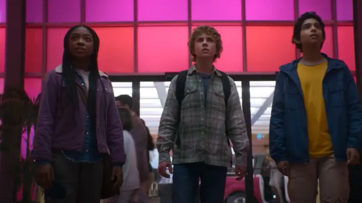 Ellos son los protagonistas de la serie, Annabeth (Leah Sava Jeffries), Percy (Walker Scobell) y Grover (Aryan Simhadri)