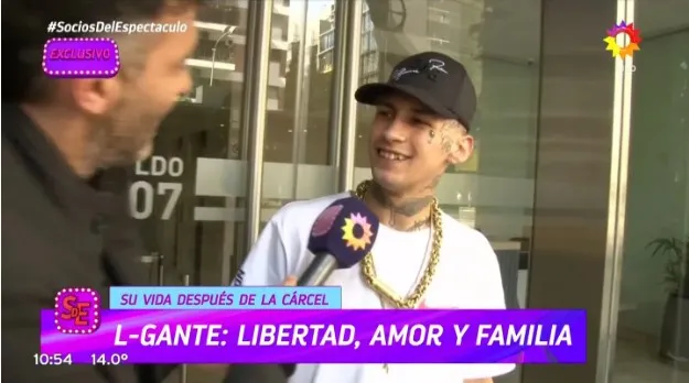 L-Gante reapareció tras estar en prisión.