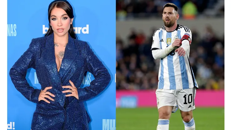 María Becerra y Lionel Messi