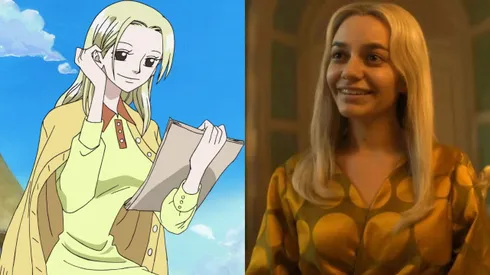 Kaya en las dos versiones de One Piece.