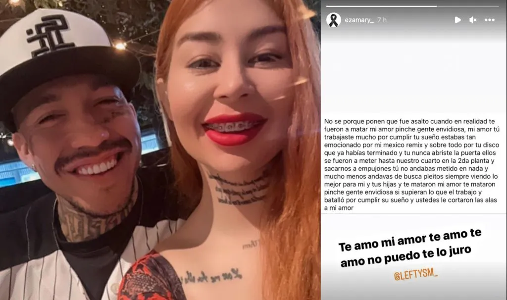Esposa de Lefty SM revela detalles de la muerte del rapero (Instagram)