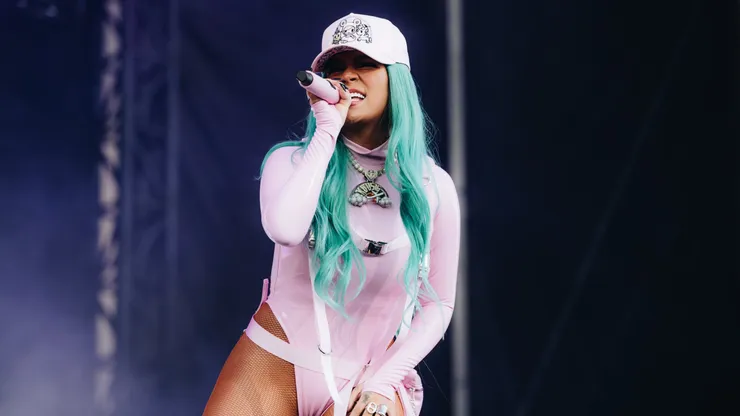 AUSTIN, TEXAS - OCTOBER 03: Karol G performs onstage during Austin City Limits Festival at Zilker Park on October 03, 2021 in Austin, Texas. (Photo by Rich Fury/Getty Images)