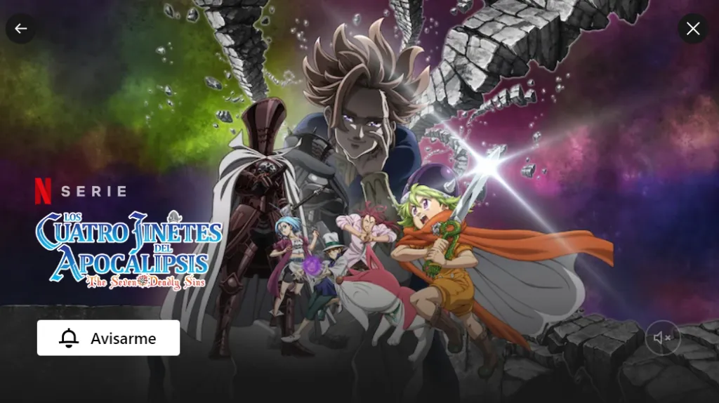 La serie incluso cuenta con una función de aviso en Netflix. Imagen: Netflix.