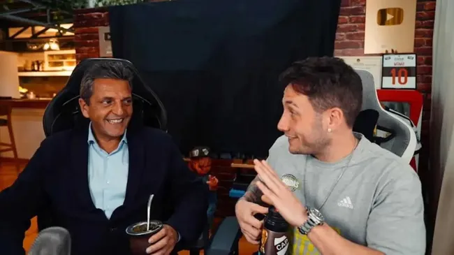 Sergio Massa con Momo.