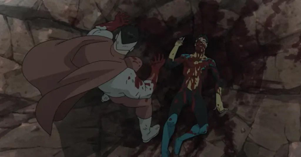 Mark todavía sigue afectado por la pelea con su padre, Omniman. Imagen: @PrimeVideoUK.