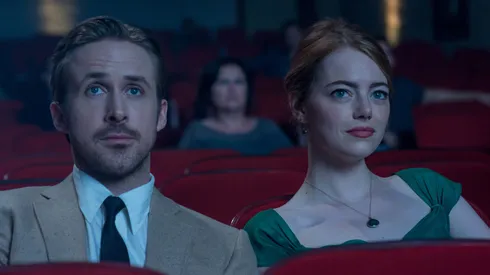 Sebastian (Ryan Gosling) and Mia (Emma Stone) in LA LA LAND.