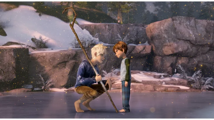(Left to right) Jack Frost (Chris Pine) convinces Jamie (Dakota Goya) to believe in the Guardians in DreamWorks Animation's RISE OF THE GUARDIANS to be released by Paramount Pictures. RG-013