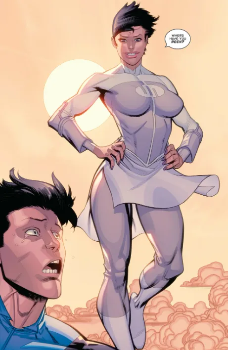 Así es como luce Anissa en el comic de Invincible. Imagen: https://imagecomics.fandom.com/.