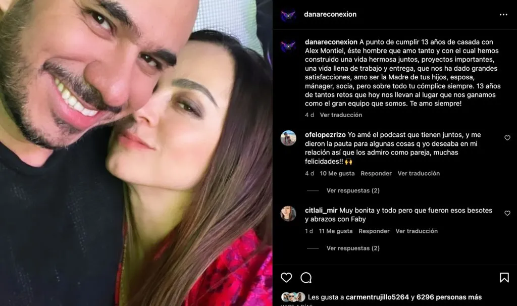 Dana es la esposa de Alex Montiel (Instagram)