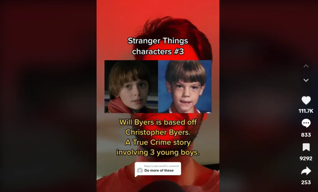 En TikTok por ejemplo existen varios videos afirmando la relación entre Will Byers y Christopher Byers. Imagen: @austineguia.