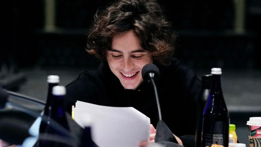 Timothée Chalamet para Saturday Night Live.