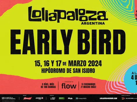 Toda la información de las entradas para el Lollapalooza Argentina 2024
