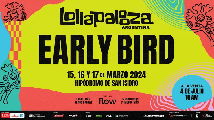 El cartel del Lollapalooza 2024.