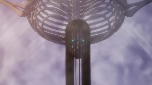 Una de las espeluznantes capturas del final de Shingeki no Kyojin.