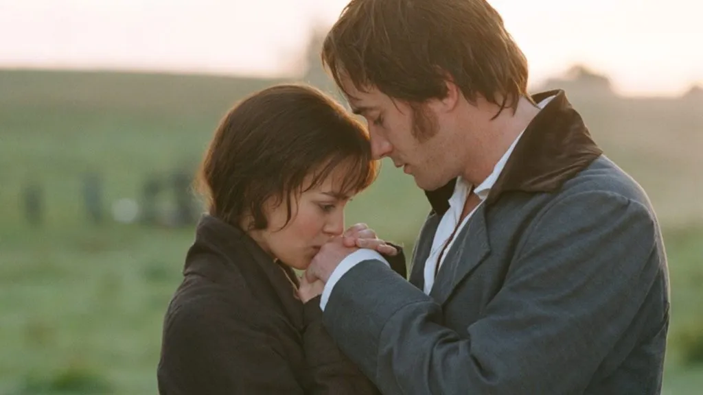 Keira Knightley y Matthew Macfadyen en Orgullo y Prejuicio.