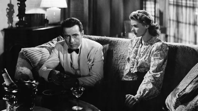 Ingrid Bergman y Humphrey Bogart en Casablanca.