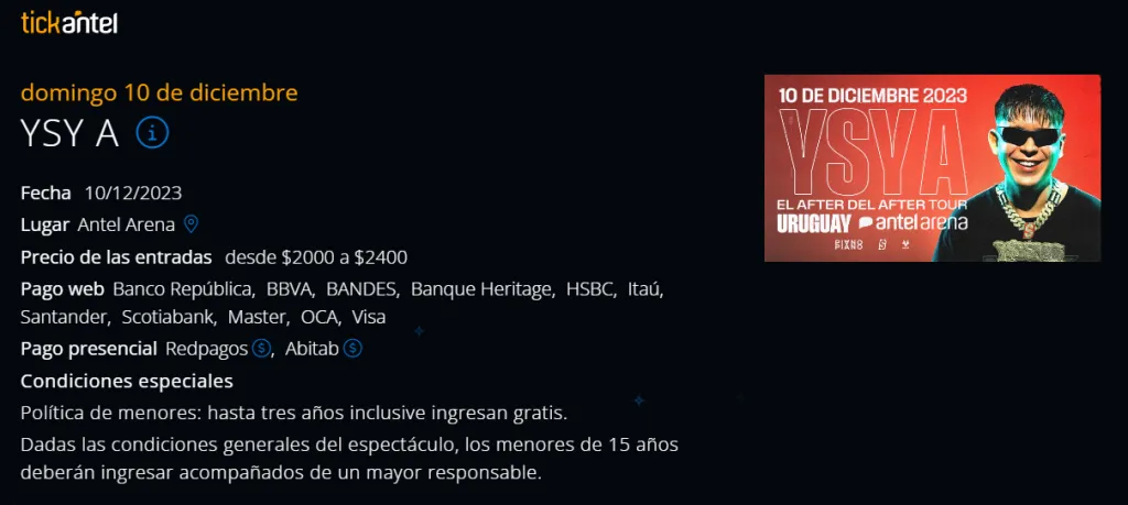 Información acerca de las entradas.