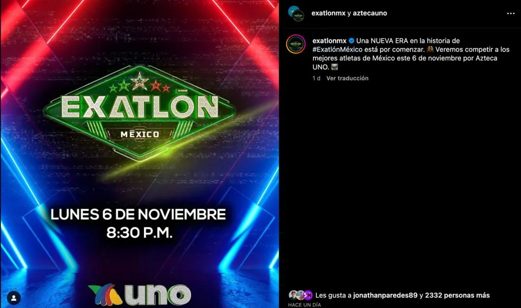 Estreno de Exatlón México 2023 séptima temporada