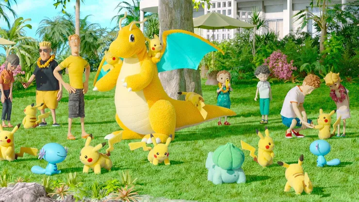Algunos de los personajes que se verán en Pokémon Concierge, de Netflix.