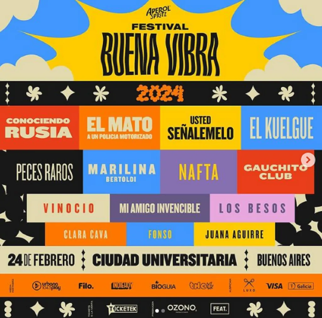 Así es el line up completo del Festival Buena Vibra 2024.