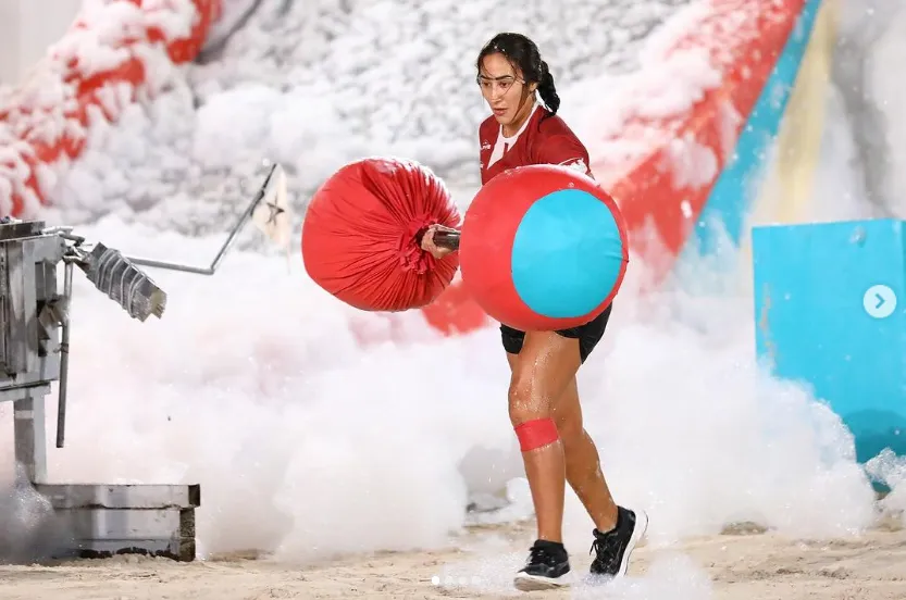 Paulette le ganó a Liliana en el circuito del día de ayer. Imagen: @exatlonmx.