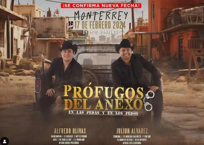 Los 2 artistas confirmaron desde ayer su nueva fecha en Monterrey. Imagen: @lospasosdejulion.