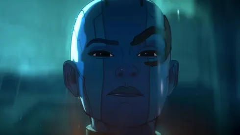 Nebula en su episodio de la serie animada de Marvel, What If... Nebula Joined The Nova Corps?