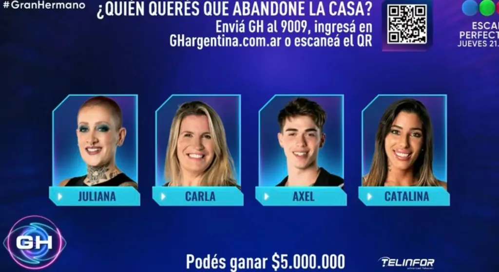 Así quedó la placa de nominados.