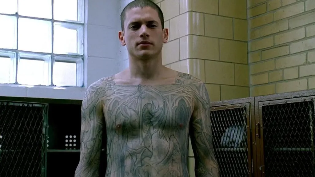Así se veían los tatuajes de Scofield. (IMDb)