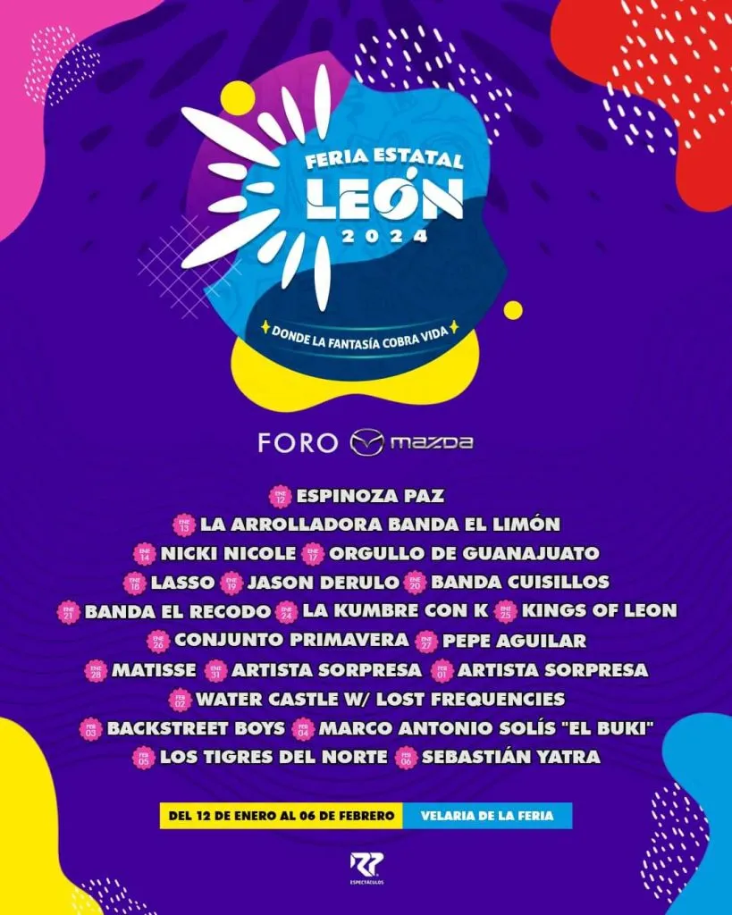 El cartel completo con artistas confirmados.