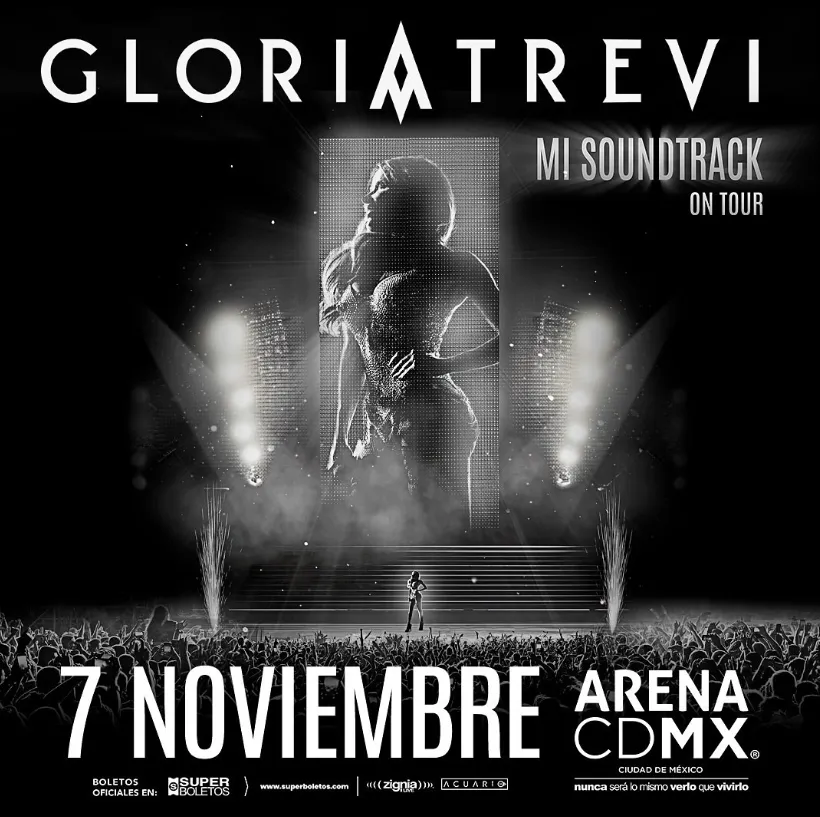 La cantante mexicana cimbrará una vez más a la Ciudad de México con su música. Imagen: @gloriatrevi.